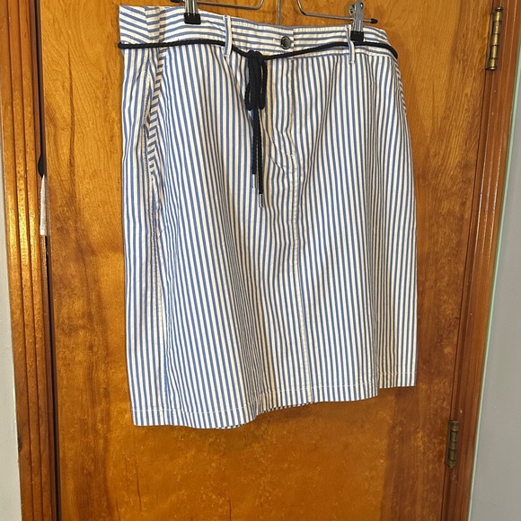 Talbots Dresses & Skirts - Talbots Blue and White Striped A-Line Skirt